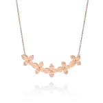 Five Flower Bloom Choker - 18KT Rose Gold Vermeil