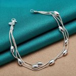 Elegant 925 Sterling Silvery Multi-layer Thin Chain Bracelet - Perfect For Casual Attire & Parties