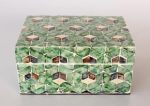 Green Geometric Design Capiz Box – 12X25.5X17CM