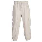 Balloon Cargo Linen Pants - Stone L xl