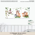 Canvases Cute Woodlands Tree Leaf White Background