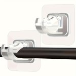 2PCS Easy Install Curtain Rod Holders - No Drill Self-adhesive Brackets For Hassle-free Hanging