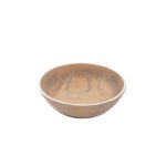 Wooden Enamel Rimmed Round Bowl White