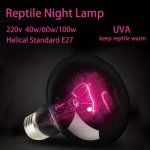 1PC Night Light For Reptiles With Uva Heating Lamp For Warmth And Moonlight Suitable For Chameleons Lizards Snakes Reptile Tanks
