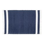 Jackson Amelia Dhurrie Tabby Rug -navy white Stripe