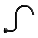 - Goose Shower Arm Blackened Brass