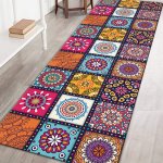 1PC Moroccan Ethnic Floor Mat Non-slip Modern Kitchen Mat Anti-fatigue Shaggy Floor Carpet Entrance Welcome Door Mat Living Room