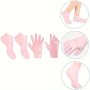 Silicone Moisturizing Socks & Gloves Set - 2 Pairs Reusable For Softening Dry Cracked Skin On Hands & Feet Non-slip Design One Size Fits All