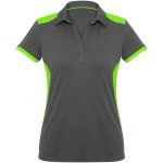 Ladies Rival Golf Shirt Grey Lime