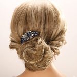 Aimimier Flower Crystal Styling Hair Combs Dainty Rhinestone Twist Combs Alloy Hair Pieces Hair Accessories For Women And Girls