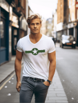 Combat Tee - Militaire Series - White - Small Centre