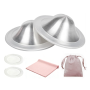 Silver Nursing Cups Pure 925 Nipple Shields With Replacement Silicone Rings