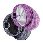 Satin Lined Sleep Cap Bonnet For Curly Hair And Braids Stay On All Night Hair Wrap With Adjustable Strap For Women And Men Black