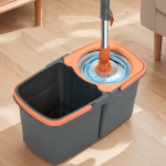 LIAO 360 Rotating Magic Mop With Bucket – Microfibre Dual Drive Spin System