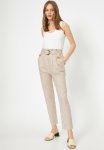 Medium Rise Pocket Detailed Trousers - Brown