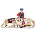Melissa Deluxe Wooden Railway Train Set 130+ Pcs