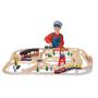 Melissa Deluxe Wooden Railway Train Set 130+ Pcs