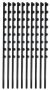 Bracket Sq Tube 8 Line Straight - Black - Pack Of 10