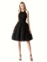 Solid Color Mesh A-Line Skirt Casual High Waist Knee Length Skirt For Spring & Summer Women's Clothing