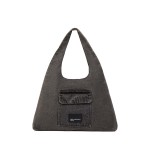 Denim Hobo Shopper -black