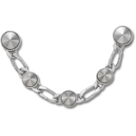 Silver Luxe Studded Chain Jibbitz - Multi Osfa