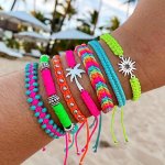Boho Chic 7-PIECE Set Women's Bracelets Handcrafted Braided Rope With Stainless Steel Charms Stylish & Elegant No Plating Weave 