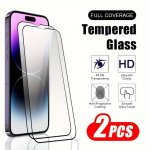 2PCS Tempered Glass For Iphone 15 15 PRO 15 PLUS 15 Pro MAX 14 14 PLUS 14 PRO 14 Pro MAX 13 13 PRO 13 MINI 13 Pro MAX 12 12 PRO
