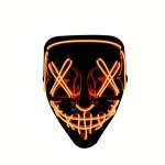 Cyberpunk Helmet Glow Mask Cyberpunk Mask Cool Stripe Ghost Mask Cosplay Mask 1PC Halloween Gift