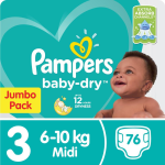 Pampers Baby Dry - Size 3 Jumbo Pack - 152 Nappies