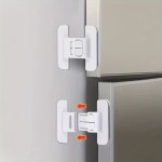 1PC Refrigerator Anti Opening Safety Lock Refrigerator Door Fixing Buckle Refrigerator Door Closer Water Dispenser Safety Lock D