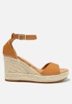 Cotton On Luna Single Vamp Espadrille Heel - Camel Pebbled
