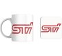 Subaru Sti Coaster & Ceramic Coffee Mug 350 Ml