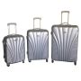 3 Piece Blue Star Luggage Set - Gold
