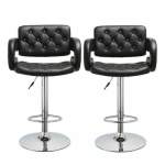 Smte Gb Royal Luxury Leather Bar Stool-set Of 2 With Keychain
