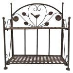 Antique Shelf With Bird Figures 2 Rack Rust