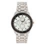 Initial Gts Heavy White & Black Metal Watch