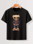 Cool Bear With Sunglasses Print Boys T-Shirt - Vibrant Short Sleeve Tee For Summer Fun - Casual Style For Boys And Girls