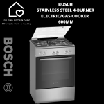 Bosch Series 2 - 4BURNER Gas Cooker - 600MM