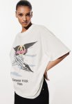 Oversized Printed T-Shirt - Cream Aerosmith