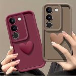 3D Small Heart Graphic Frosted Soft Full-coverage Phone Case For Samsung A13 A54 A52 S24 Ultra S24 S21 S22 S22 Ultra galaxy S23