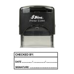 Shiny S-844 Ready Made Stamp Checked By Block