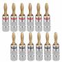 Wgge WG-009 Banana Plugs Audio Jack Connector 24K Gold Dual Screw Lock Speaker Connector For Speaker Wire Wall Plate Home Theater Audio/video Rece