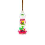 Plastic Hanging Grinch Santa 8CM