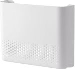 Wall Mounted Wifi Router Storage Box White Abs Router Organizer With Ventilation Holes 10X7X2 Inch Cable Management Box For Livi