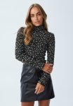 Cotton On Charlie Long Sleeve Mock Neck Top - Janey Dainty Black