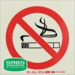 Parrot Photoluminescent 190MM Safety Sign - F27 - No Smoking