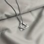 1PC Men's Stainless Steel Geometric Pendant Necklace Hip-hop High-end Accessories Father's Day Gift