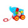Tooky Toy - Wooden Pull Along - Elephant - Big Wheels