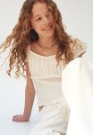 Smocked Top - White