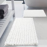2PCS SET Ultra Soft Plush Bath Mat Set Non-slip Washable Bath Rug Heavy Thickened Soft And Comfortable Water Absorbent Quick Dry